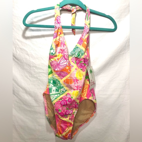 Lilly Pulitzer Swim Nwt Lily Pulitzer One Piece Halter Bathing Suit